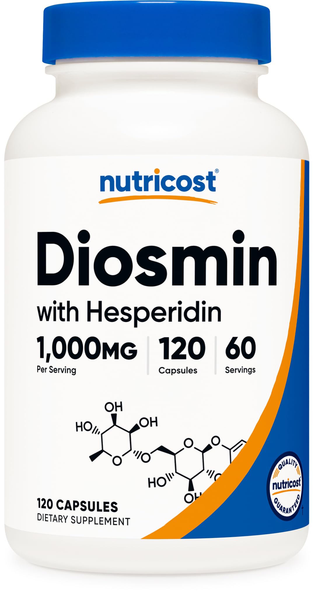 Nutricost Diosmin with Hesperidin bottle and capsules for daily wellness