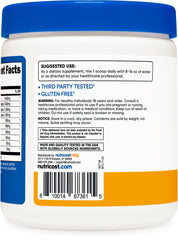 Nutricost EAA powder mixed in water with peach mango flavor ready to sip