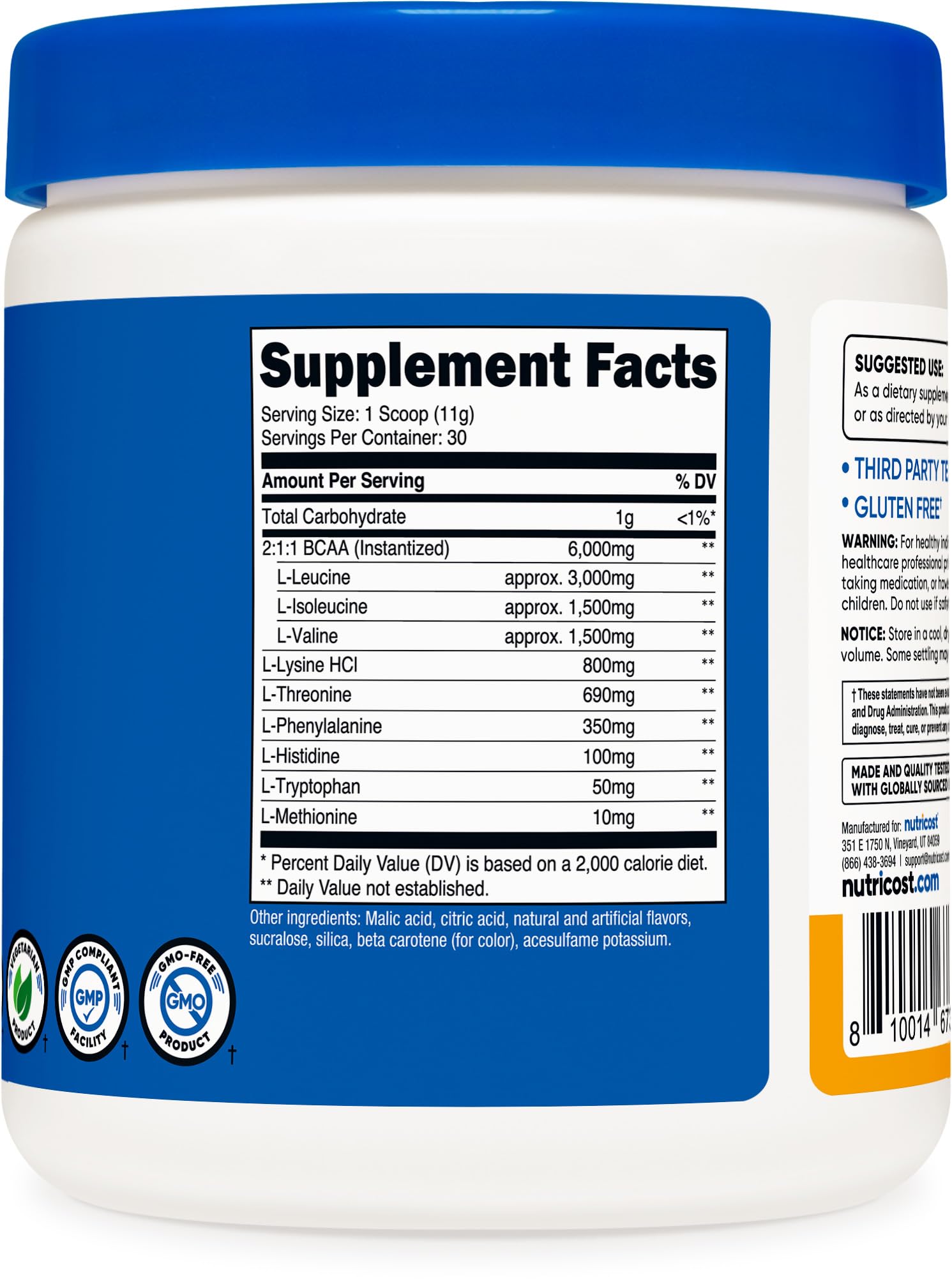 Nutricost EAA Powder POG flavor scoop for easy serving