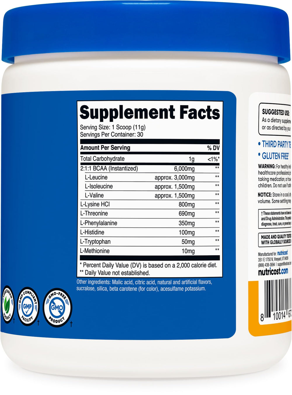 Nutricost EAA Powder POG flavor scoop for easy serving
