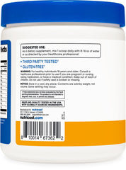 Nutricost EAA Powder POG ingredient label showing non-GMO and gluten-free
