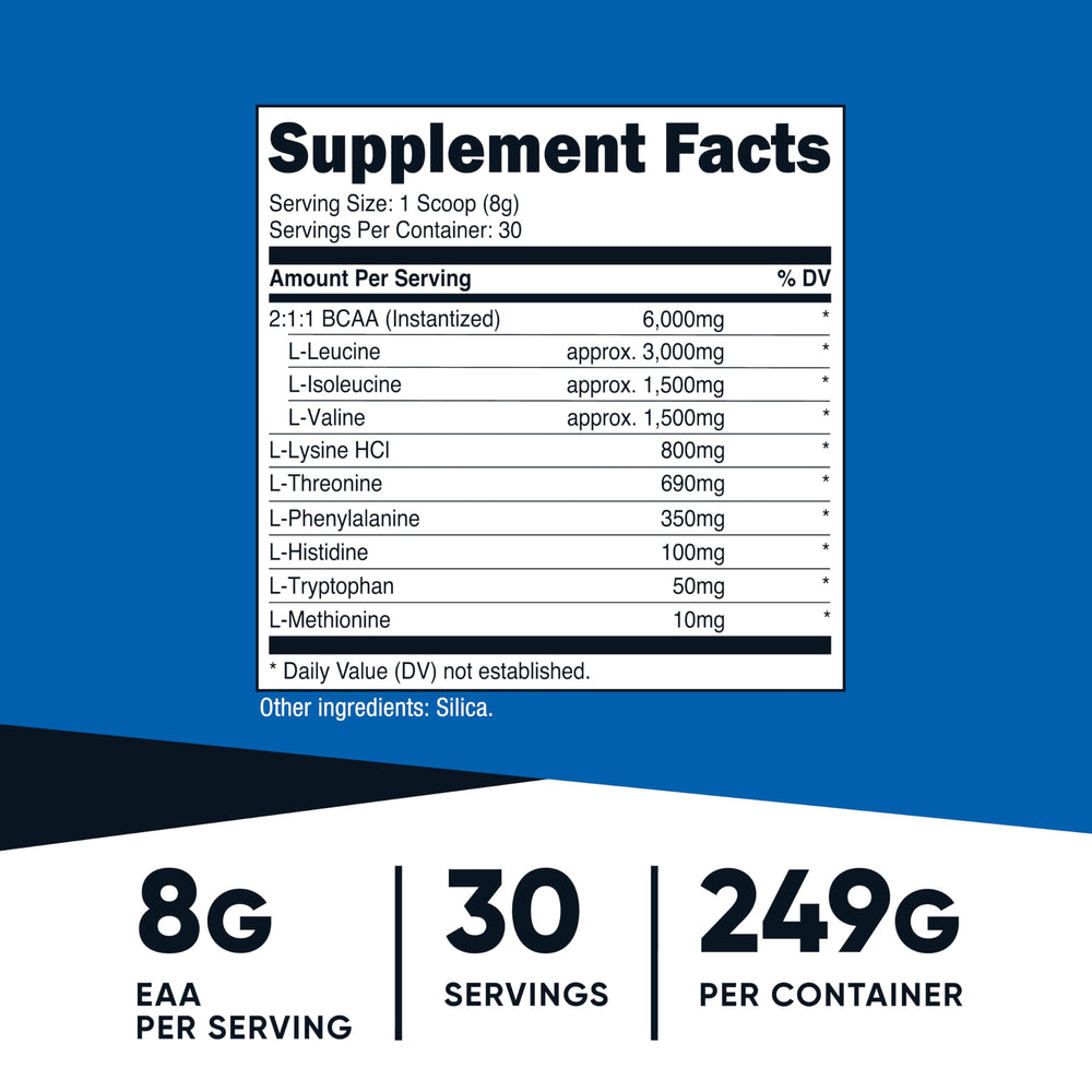 Nutricost EAA powder scoop image for consistent serving of EAAs