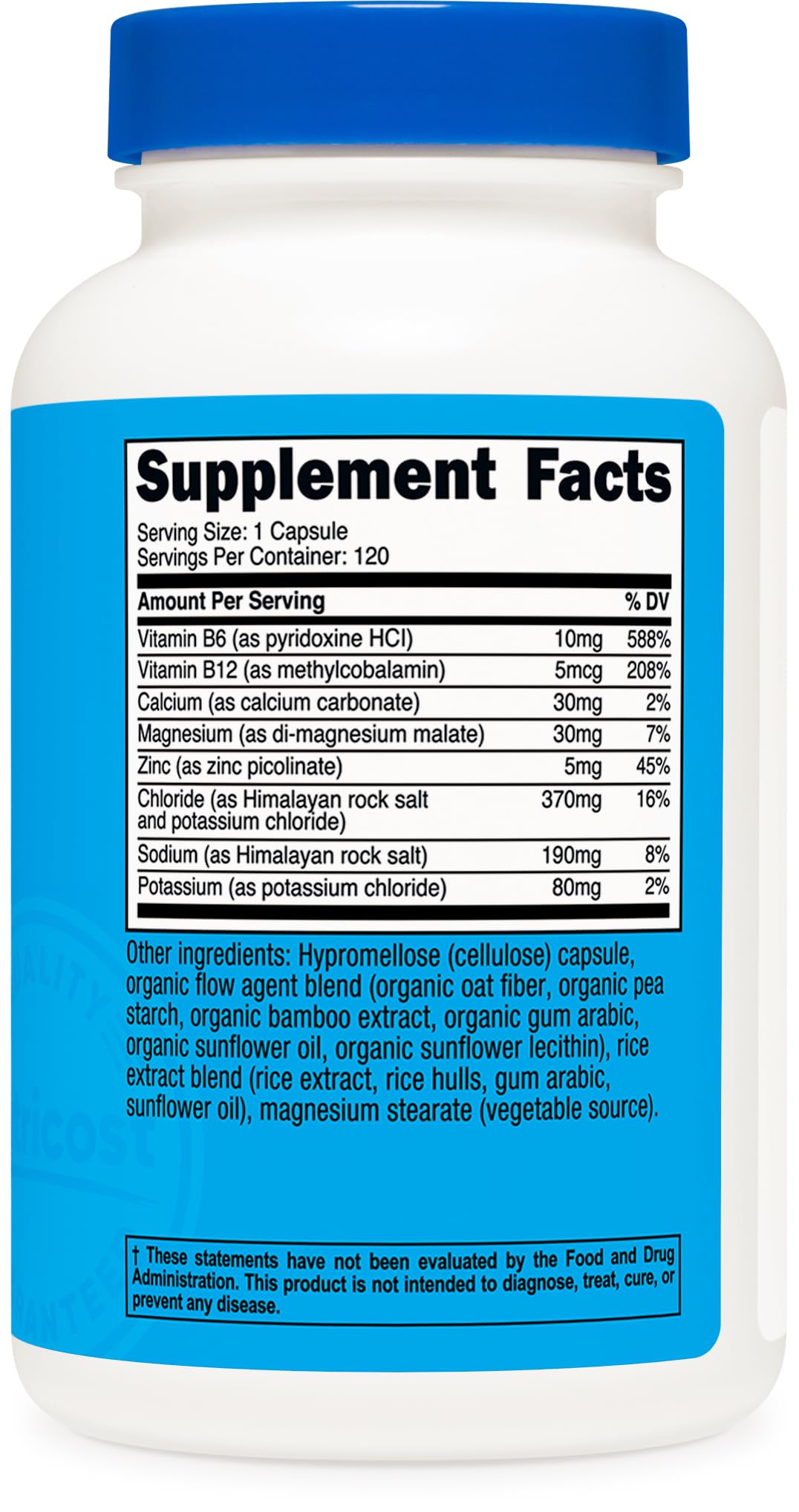 Nutricost Electrolyte Complex ingredients visible on pack, including 8 electrolytes