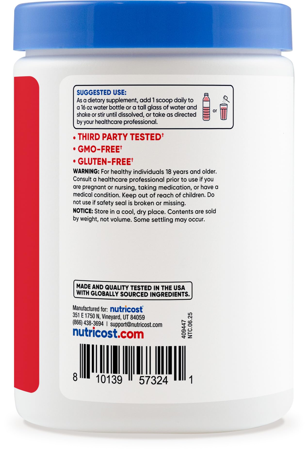 Nutricost Electrolyte Complex mixing glass shows convenient ready-to-drink hydration.