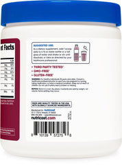 Nutricost Electrolyte Complex grape label close-up highlights quality and ingredients.