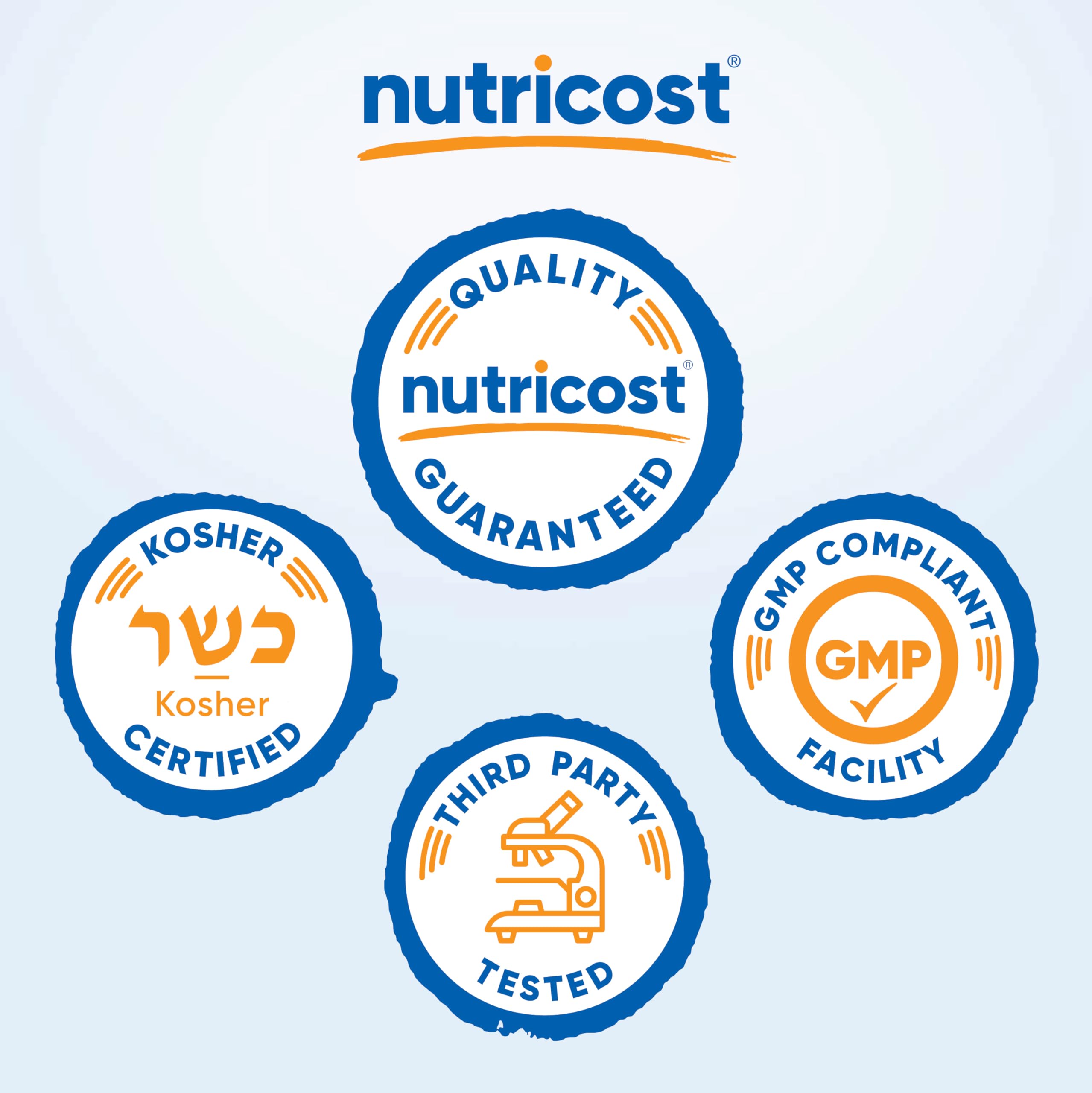 Nutricost packaging detail with clear label and bulk value for DIY regimens.