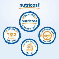 Nutricost packaging detail with clear label and bulk value for DIY regimens.