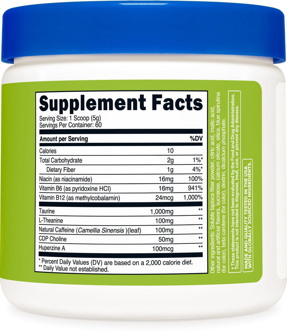 Nutricost Energy Complex Green Apple serving scoop ready for workouts