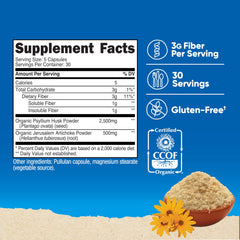 Close-up of Nutricost Fiber Capsules for daily fiber support.