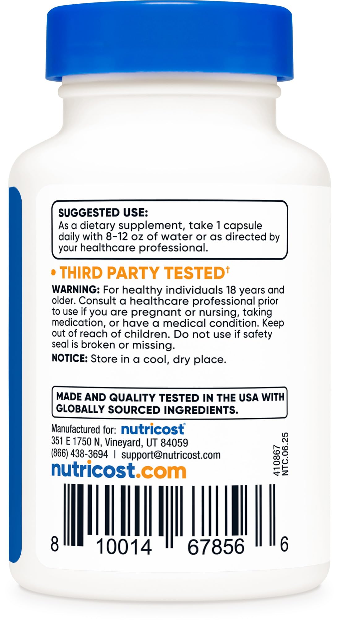 Nutricost Fisetin Capsules pour bottle left-hand pose, daily ritual