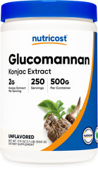 Nutricost Glucomannan powder bottle 500g for daily use