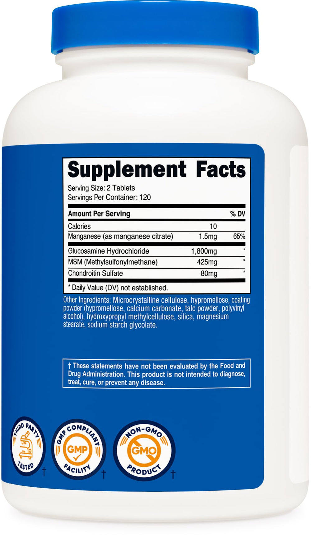 Nutricost packaging displays 240-tablet supply for long-term use.