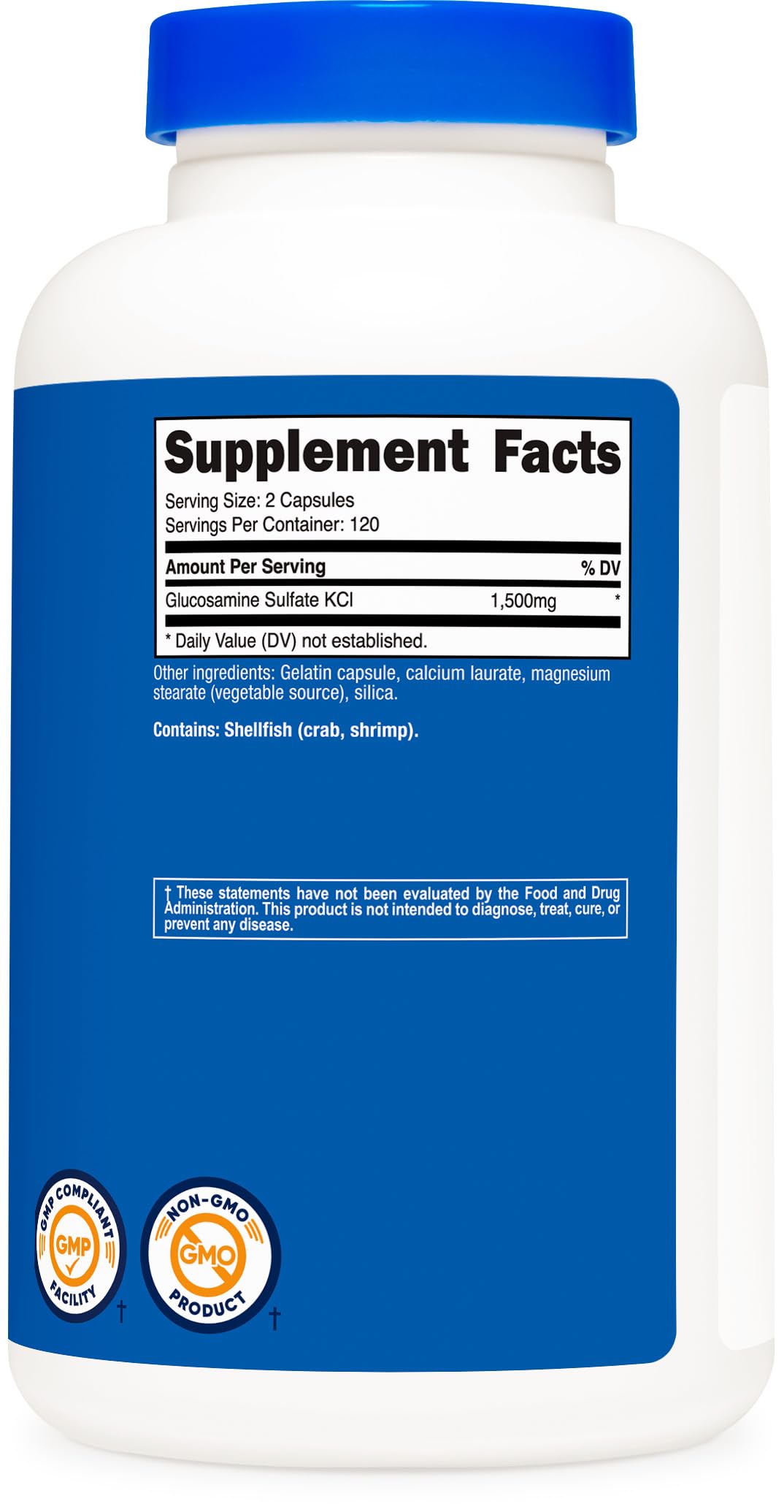 Nutricost facility seal showing NSF GMP FDA verification.