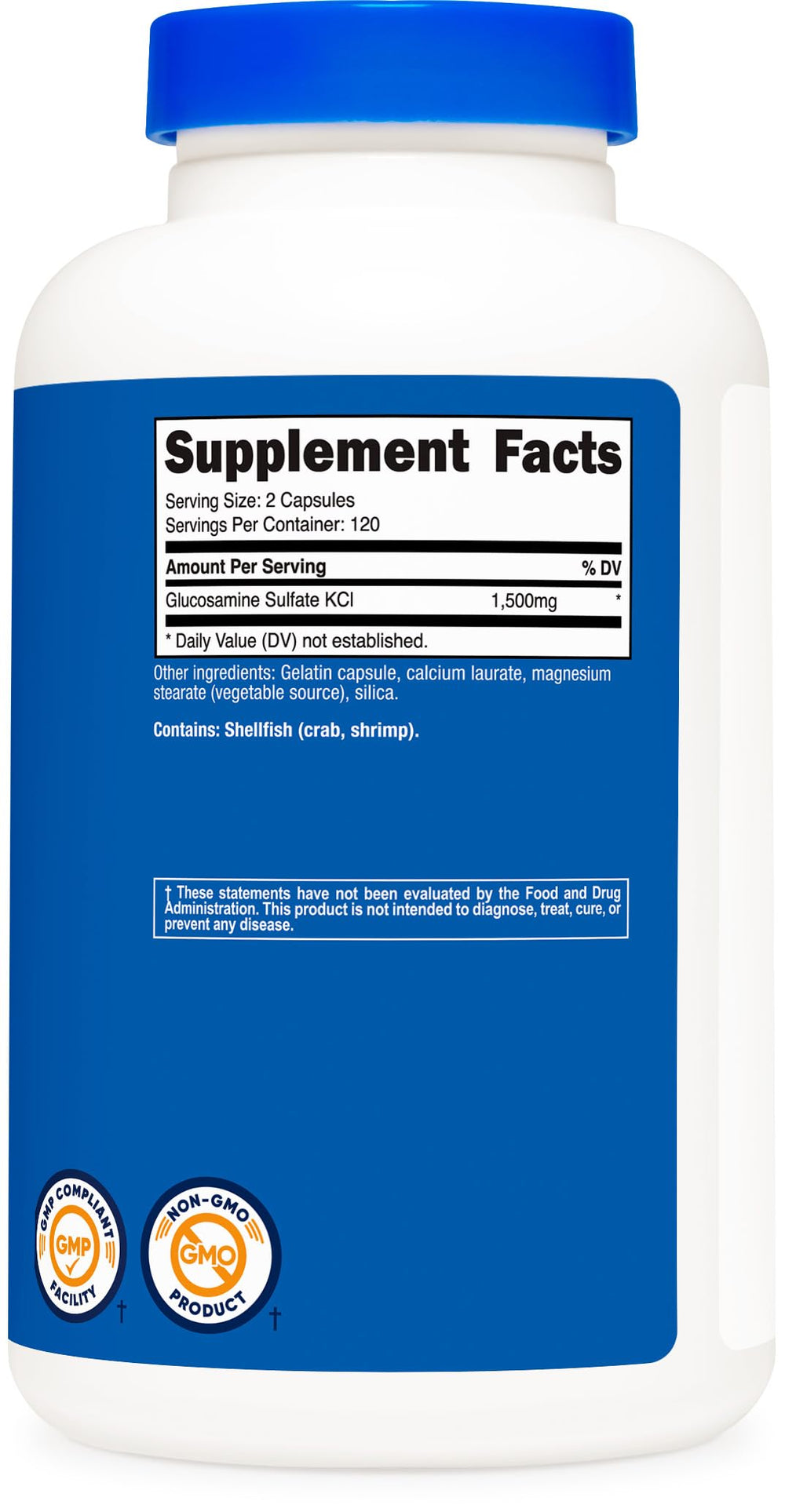 Nutricost facility seal showing NSF GMP FDA verification.