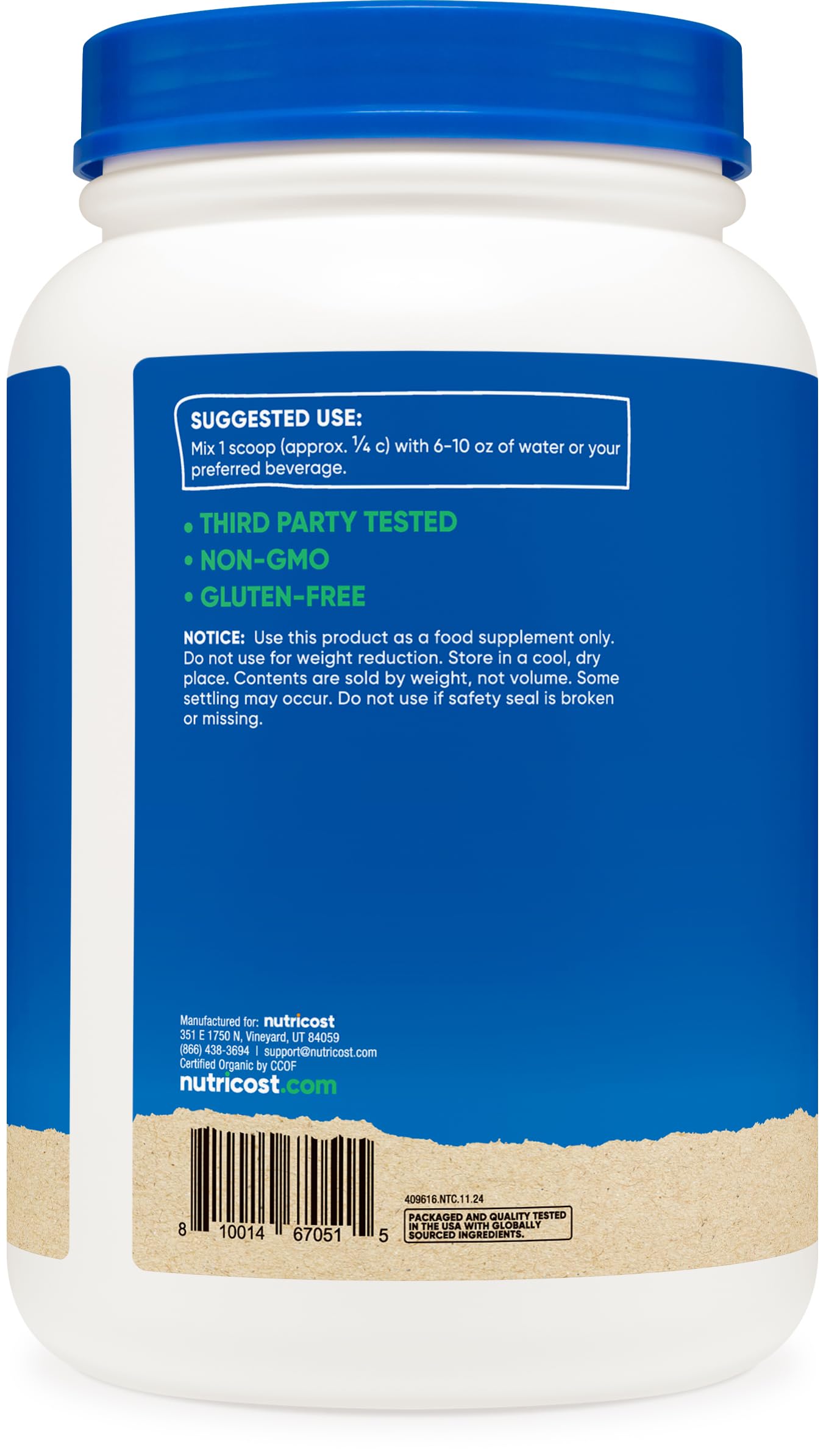 Nutricost GMP compliant facility emphasizes quality control.