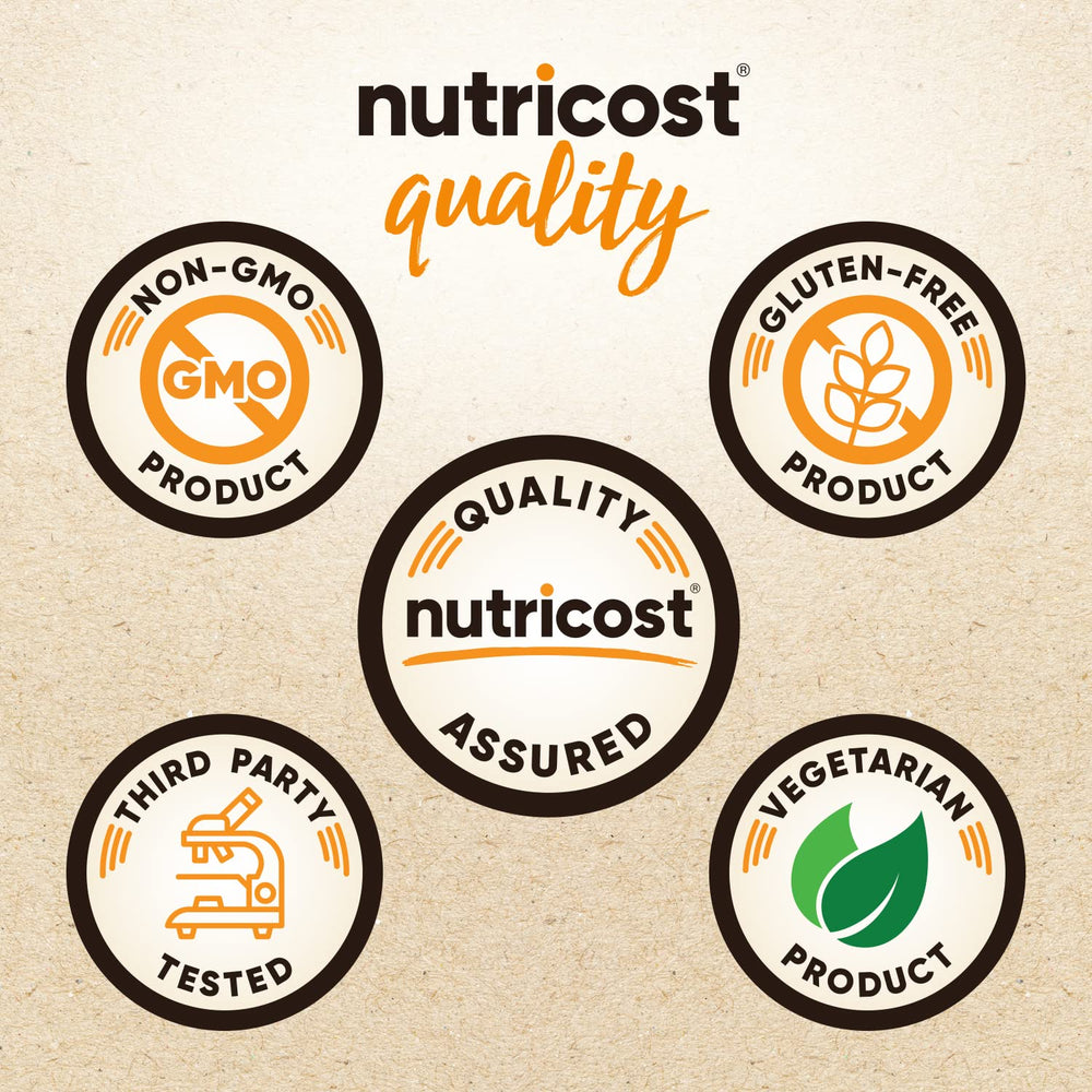 Nutricost GMP facility seal on packaging indicating quality control.