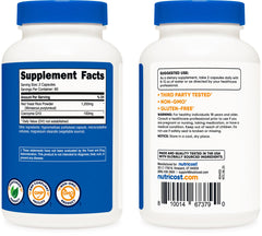 Nutricost facility badge indicates GMP compliance and FDA registration