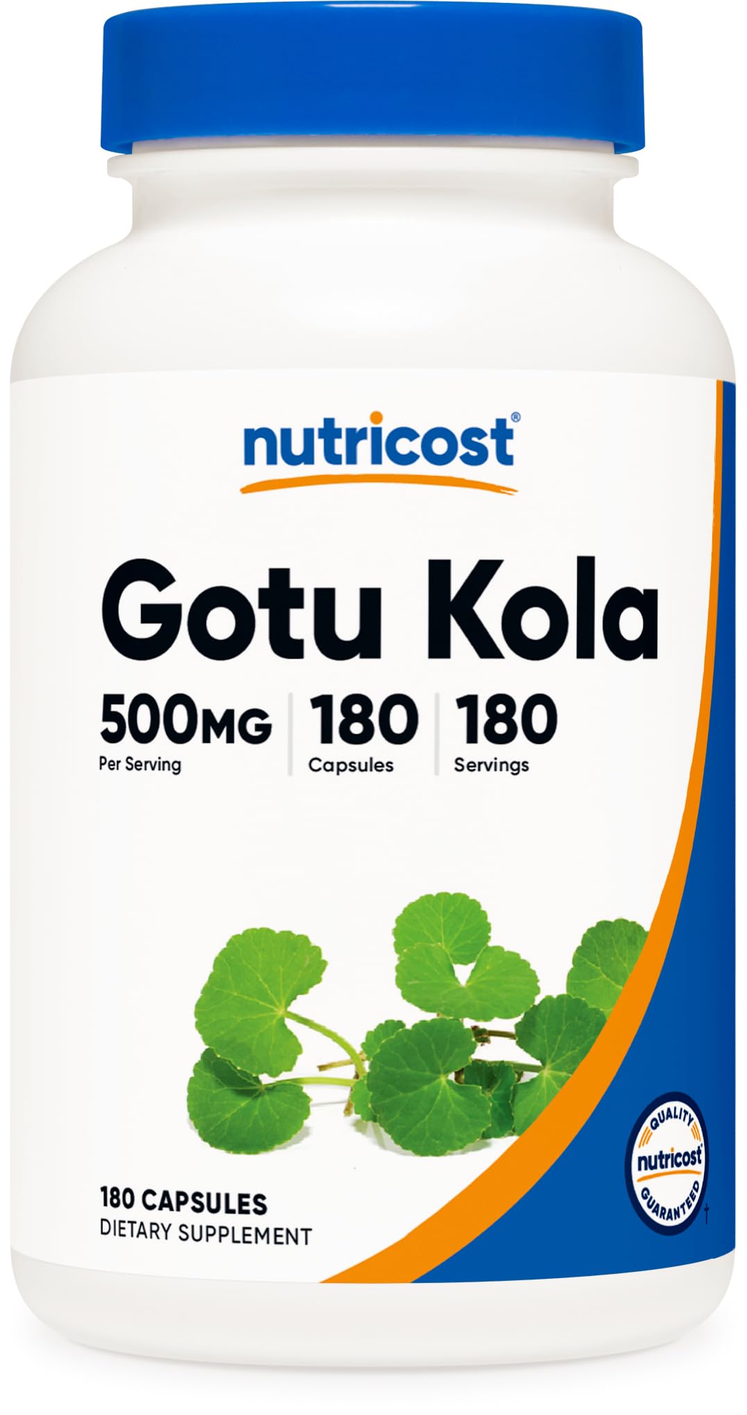 Nutricost Gotu Kola bottle front for daily supplement routine.