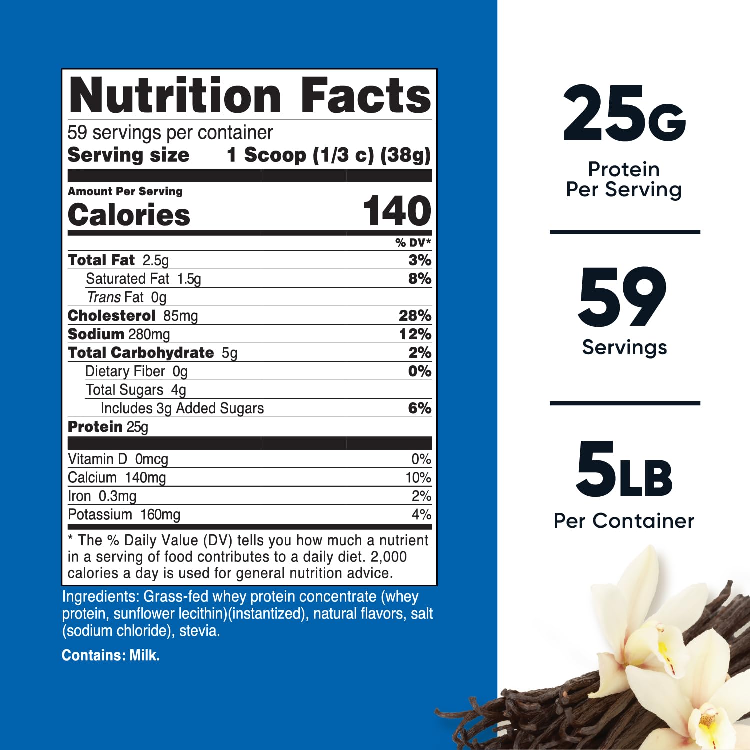 Nutricost grass-fed whey vanilla concentrate poured into a shaker for post-workout fuel.