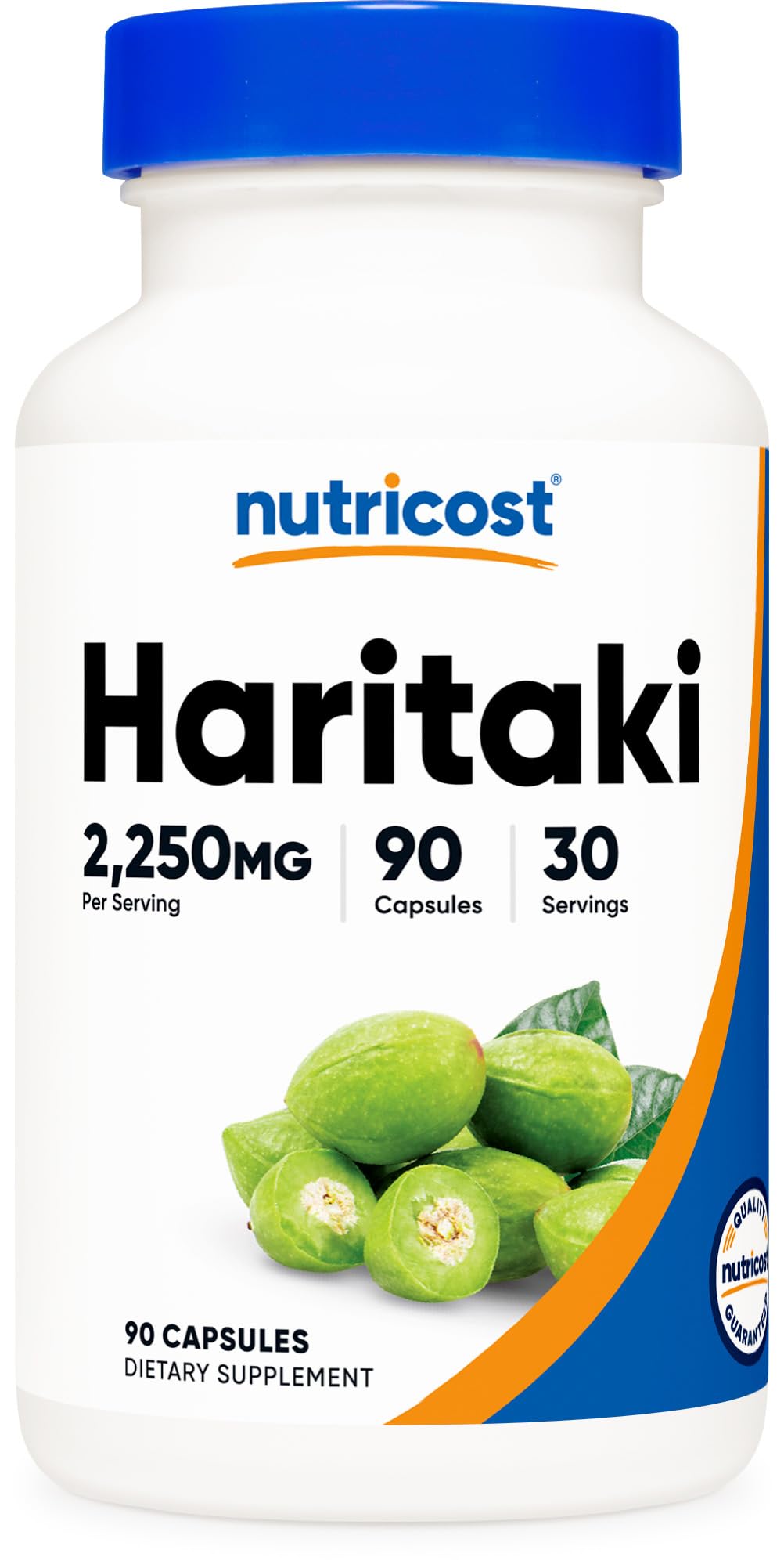 Nutricost Haritaki bottle front view for daily supplement routine