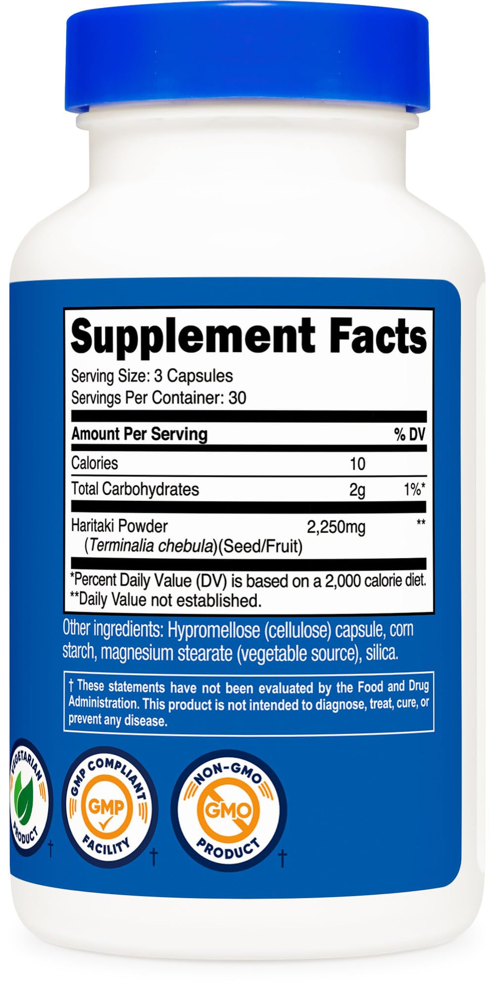 Nutricost Haritaki bottle in lifestyle setting for daily wellness