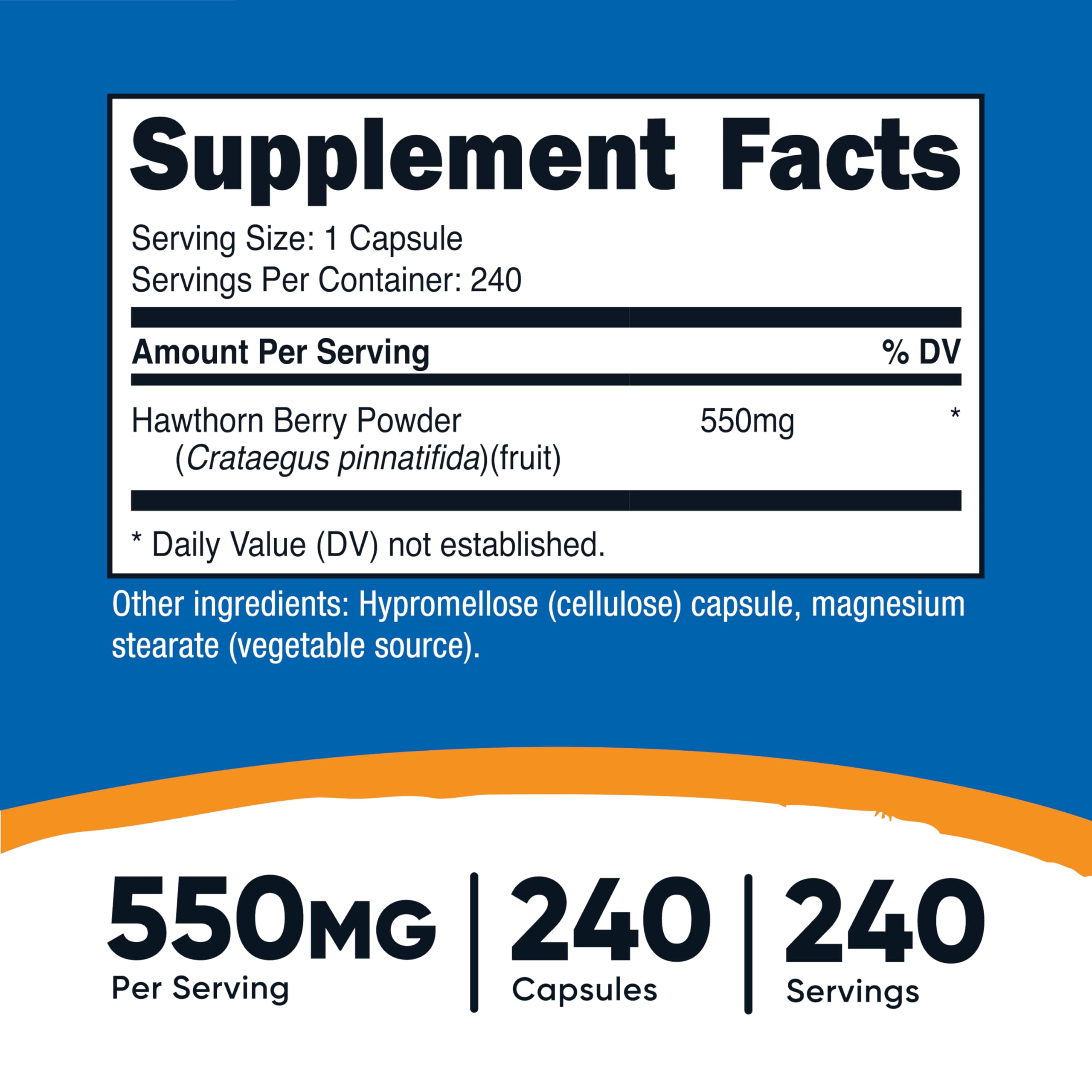 Nutricost Hawthorn Berry Capsules cap close-up shows vegetarian-friendly and gluten-free status