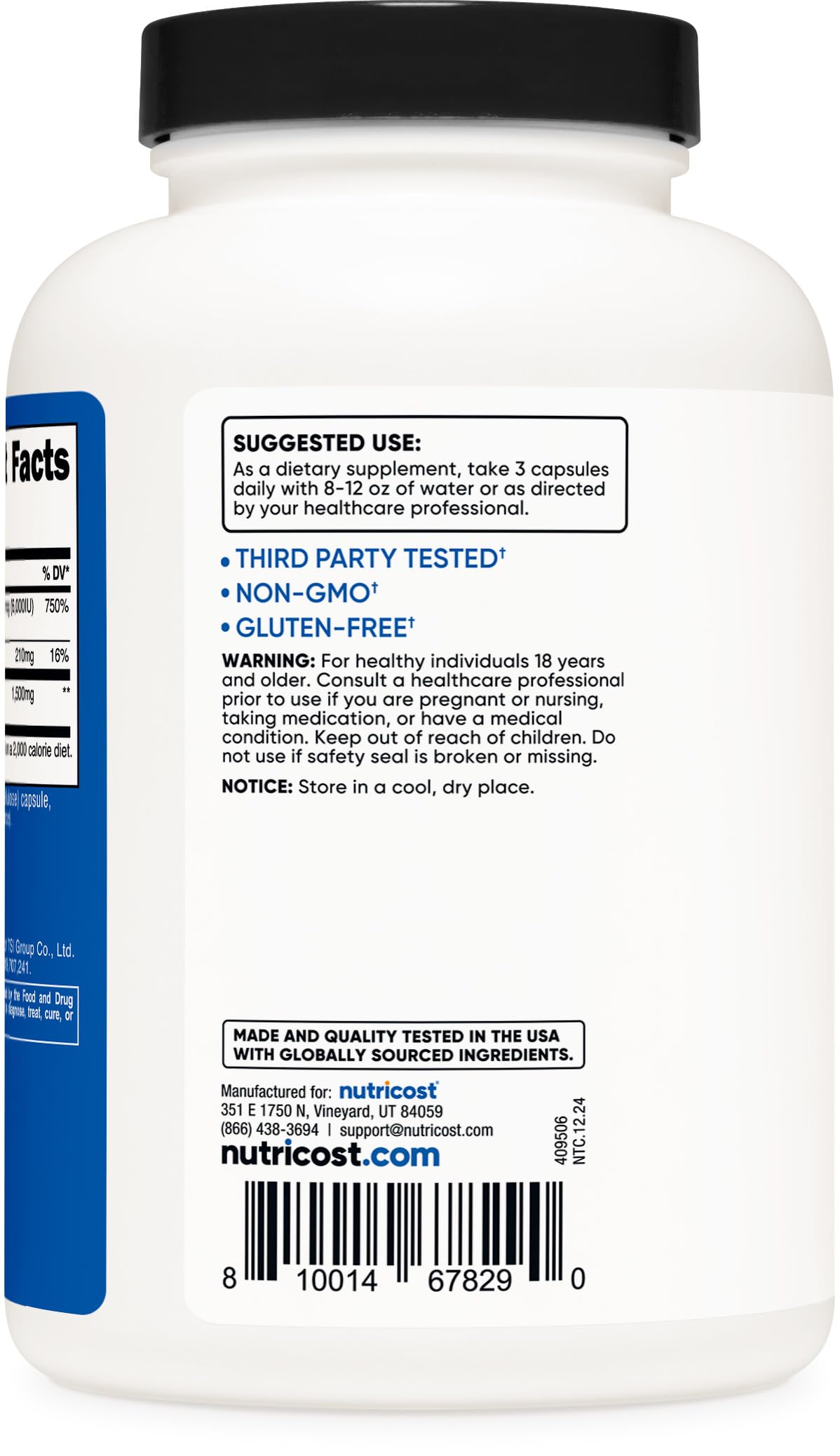 Nutricost HMB D3 serving visual with capsules for easy prep