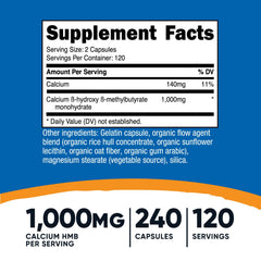 Nutricost HMB capsules close-up showing 500mg per capsule
