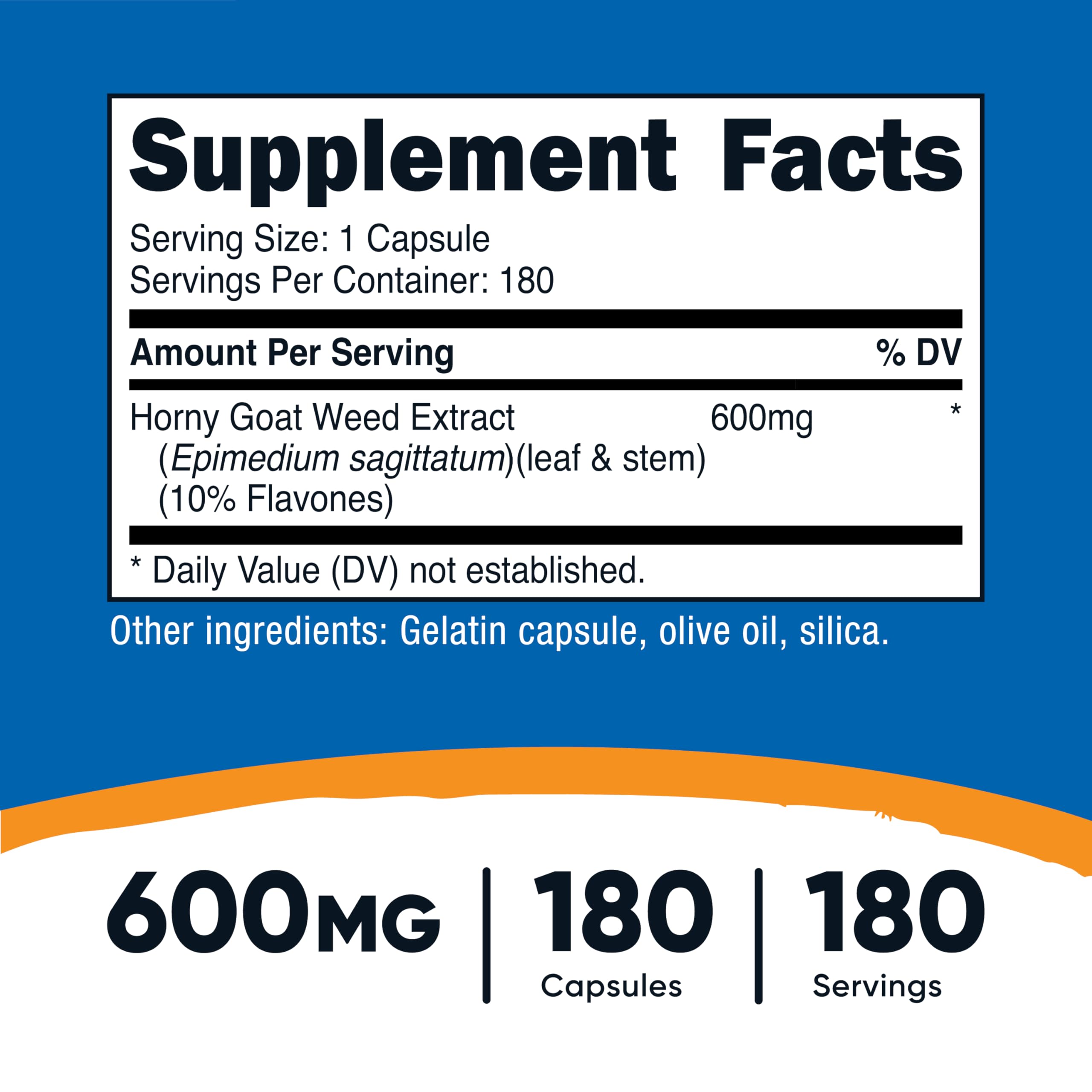 Nutricost Horny Goat Weed Extract capsules close-up highlighting convenience