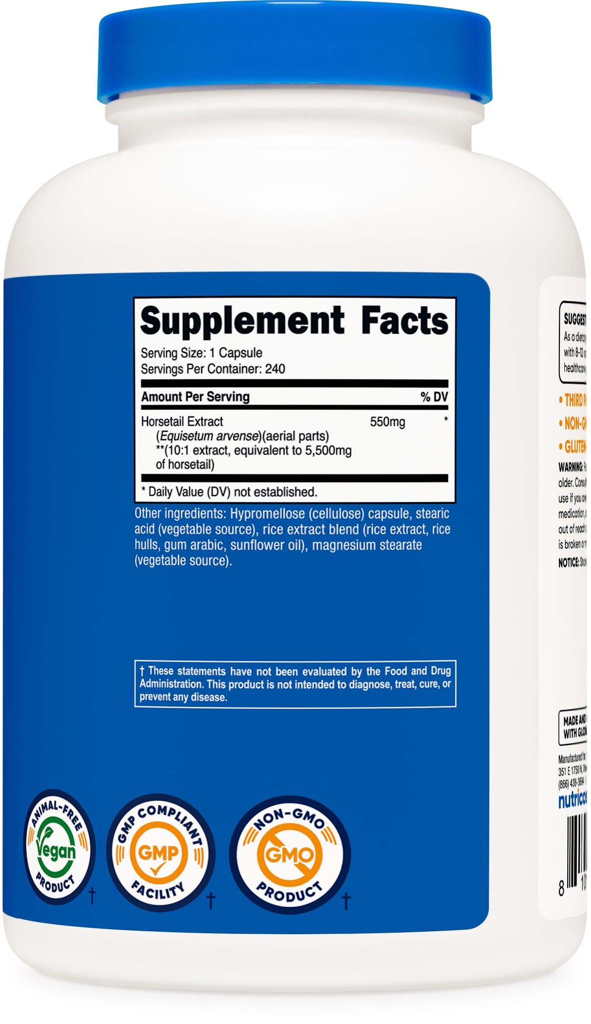 Nutricost Horsetail Extract Capsules integrated into daily wellness routine