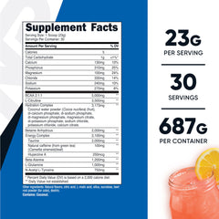 Nutricost powder being poured into a glass for energizing intra-workout hydration.