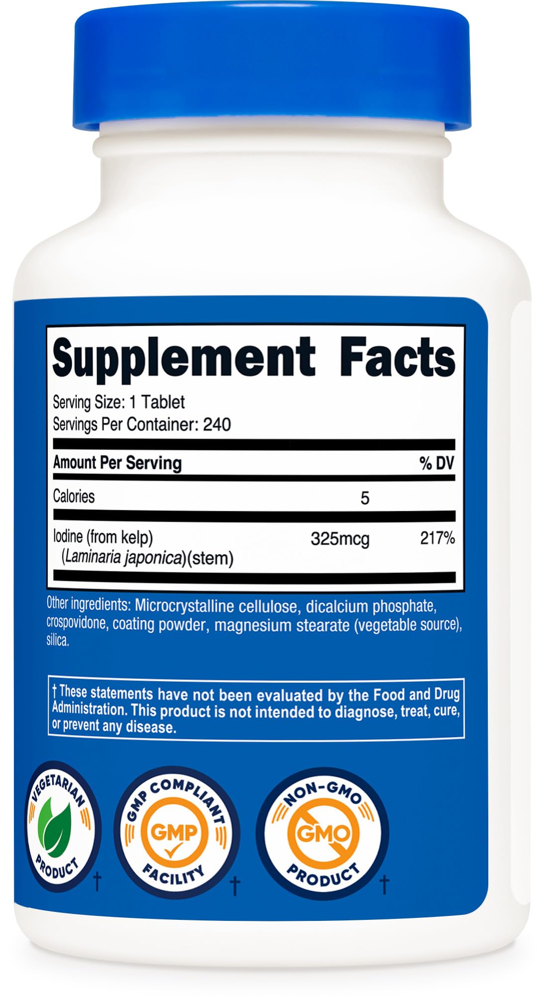 Nutricost GMP facility mark supports quality manufacturing behind the tablets