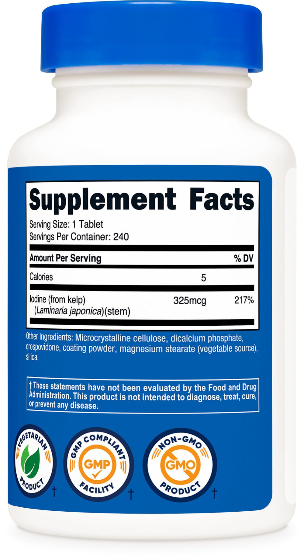 Nutricost GMP facility mark supports quality manufacturing behind the tablets
