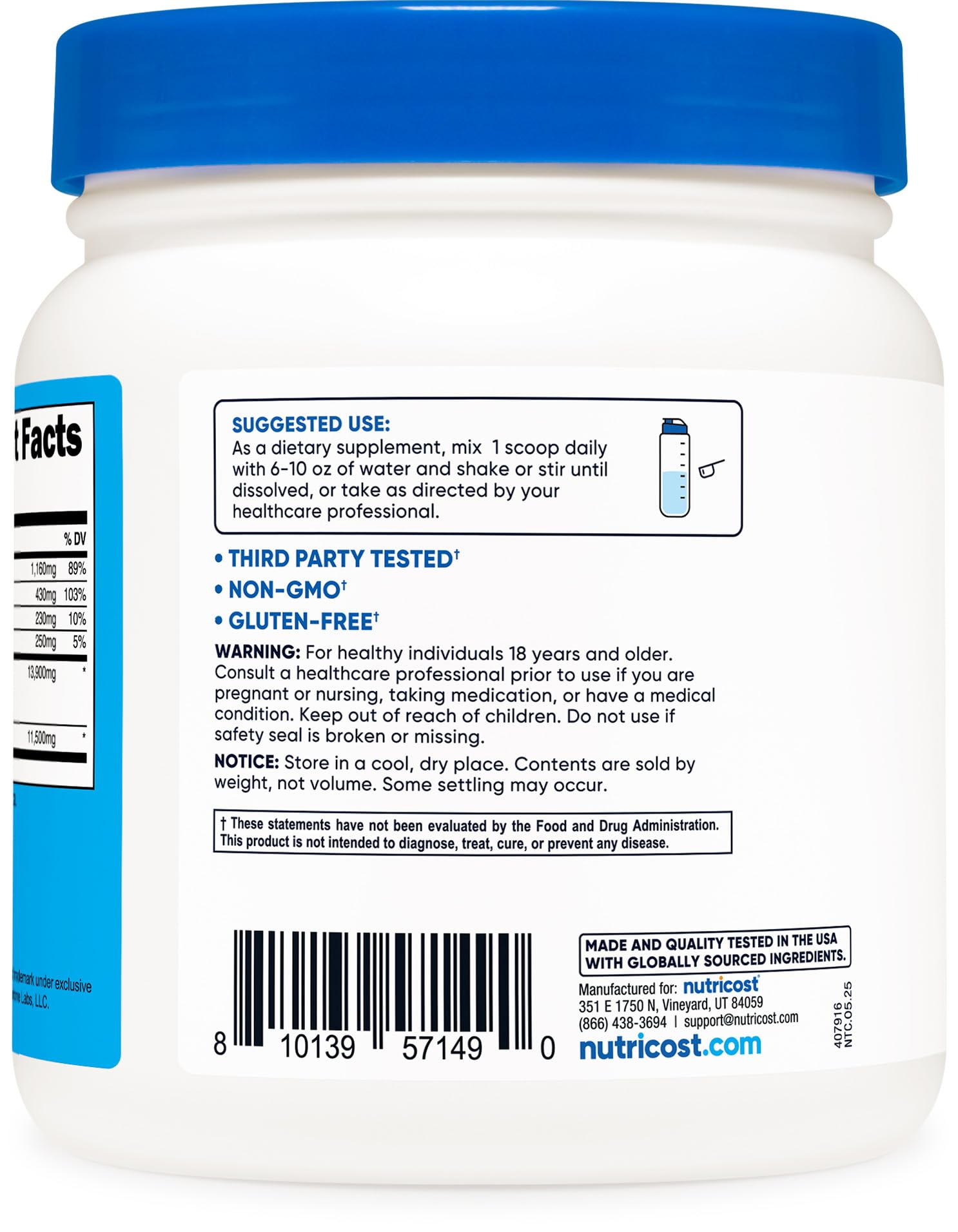 Nutricost Keto BHB 4-in-1 powder texture showing beta-hydroxybutyrate powder