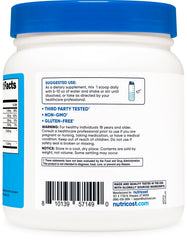 Nutricost Keto BHB 4-in-1 powder texture showing beta-hydroxybutyrate powder