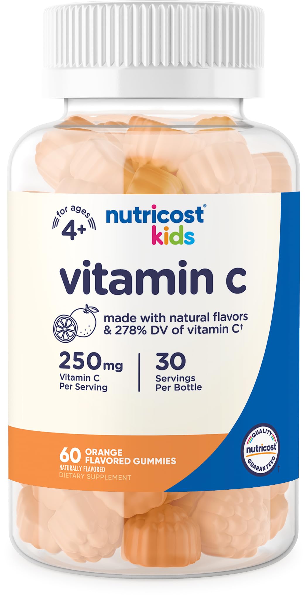 Nutricost Kids Vitamin C Gummies bottle front highlighting design and purpose