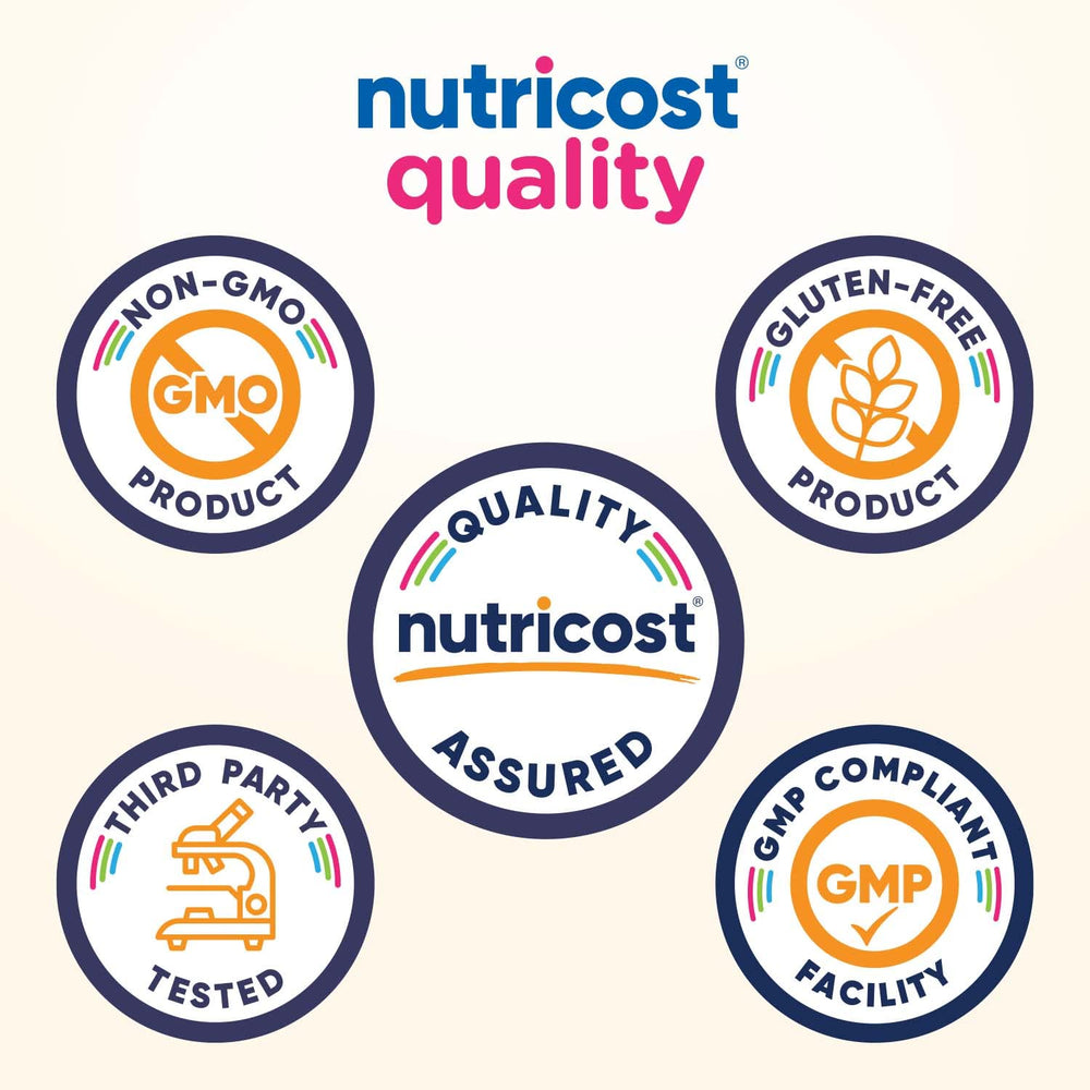 Nutricost Kids Vitamin D3 Gummies with child-lock lid shown for safe storage