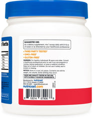 Nutricost L-Arginine Complex label closeup highlighting quality.