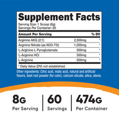 Nutricost L-Arginine Complex scoop with precise serving.