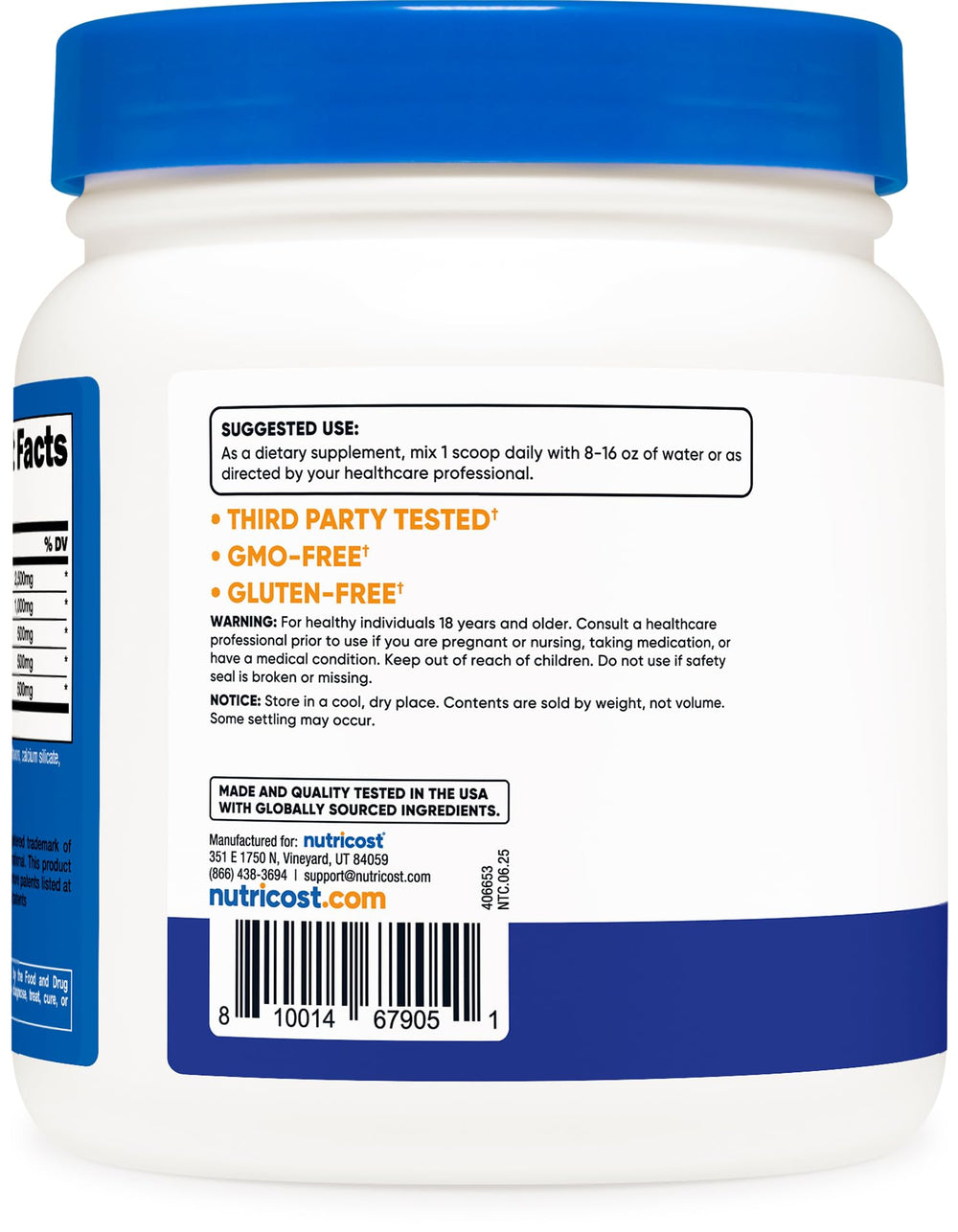 Nutricost L-Arginine Complex serving scoop image for easy daily servings