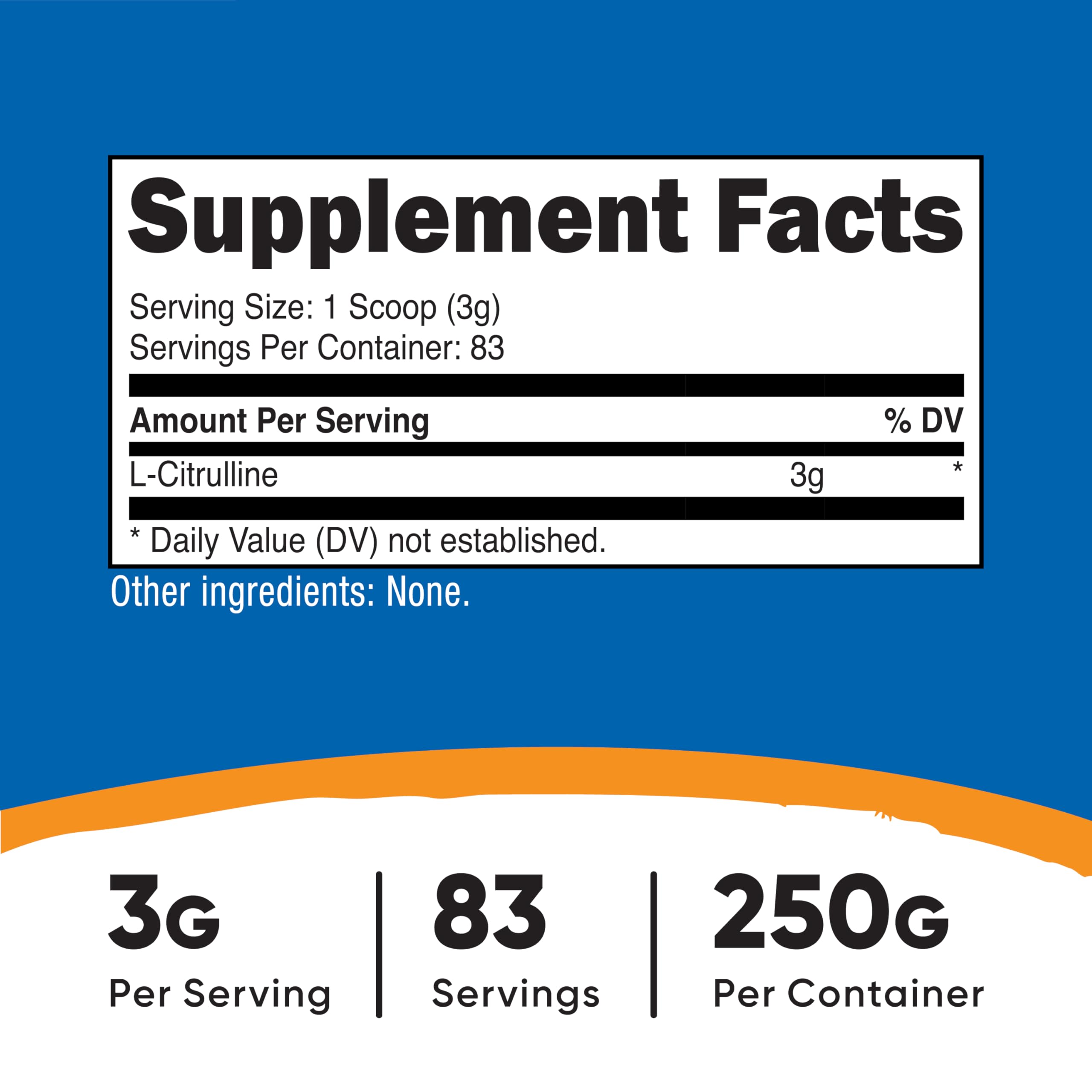 Nutricost L-Citrulline base powder with scoop for precise serving