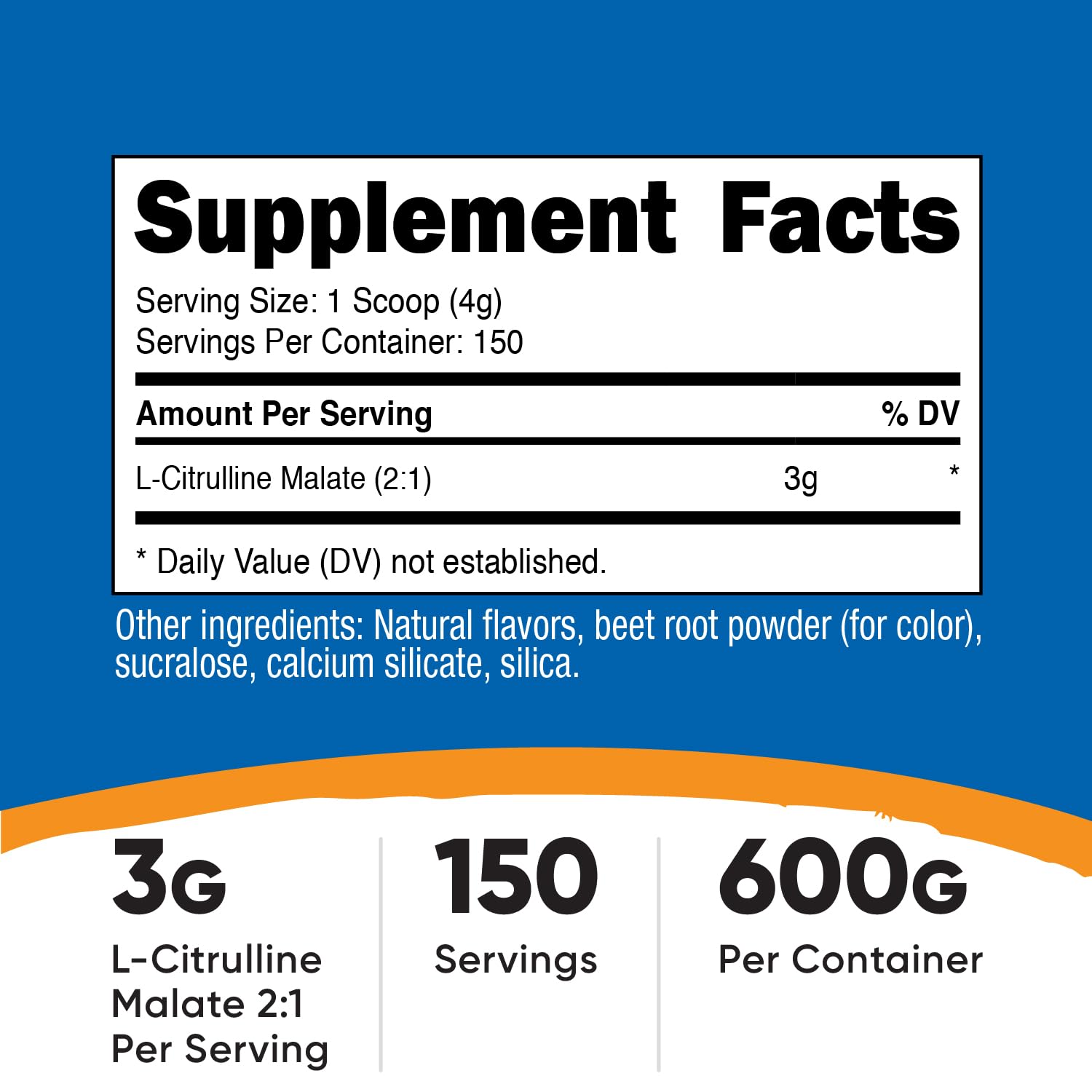 Nutricost L-Citrulline Malate powder jar highlights premium pre-workout formula