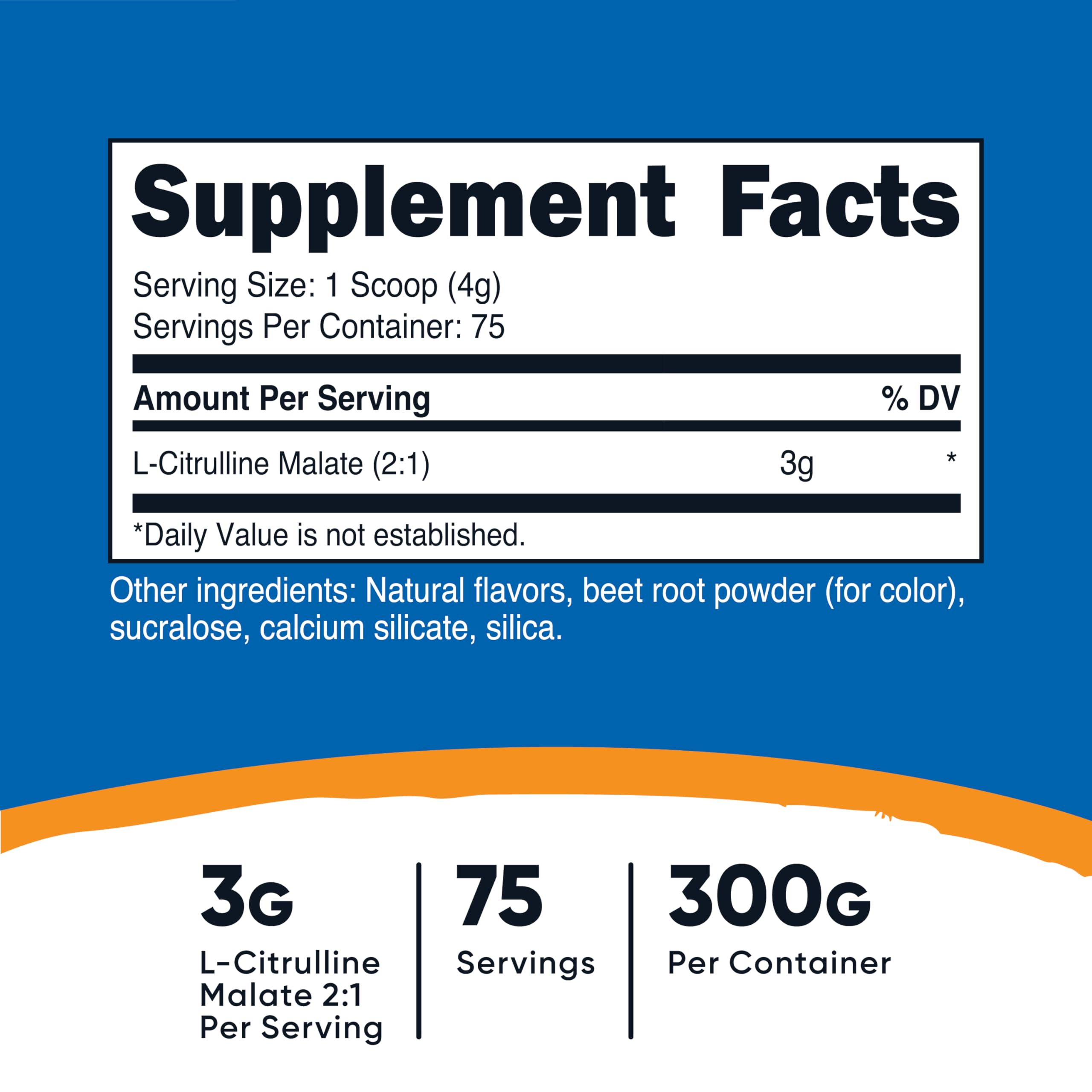 Nutricost L-Citrulline Malate 2:1 Fruit Punch powder tub with label visible for trust.