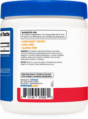 Nutricost L-Citrulline Malate 2:1 Fruit Punch scoop dispensing powder into a cup.