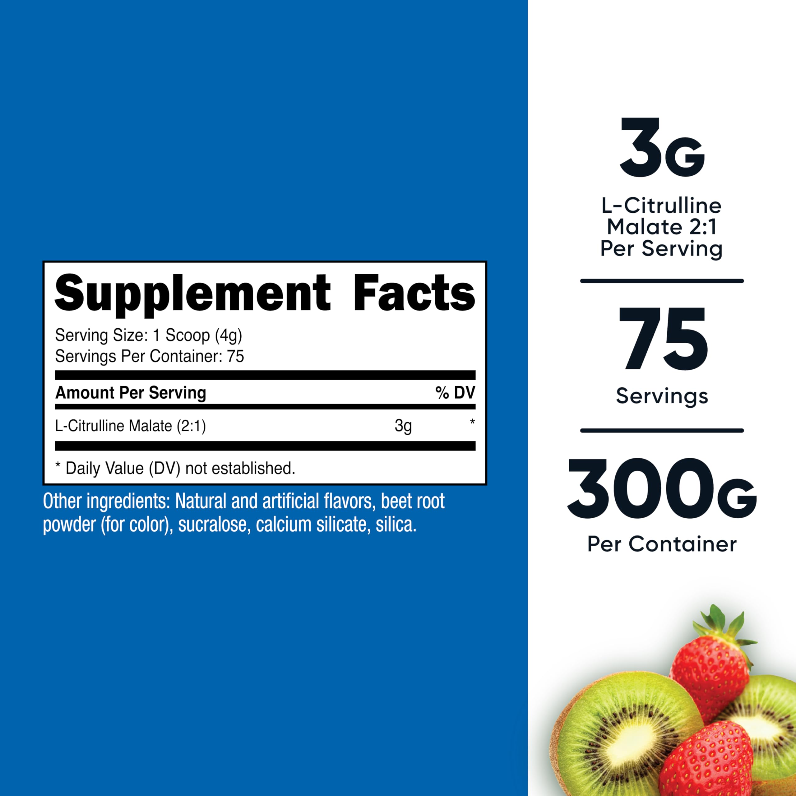 Nutricost L-Citrulline Malate 2:1 scoop included for precise serving.