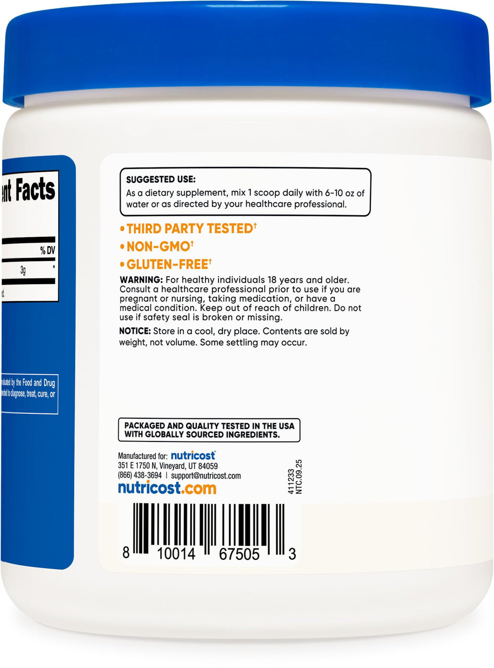 Athlete preparing a shake with Nutricost L-Citrulline Malate