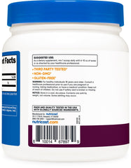 Nutricost L-Glutamine powder glass jar for easy storage and shakes