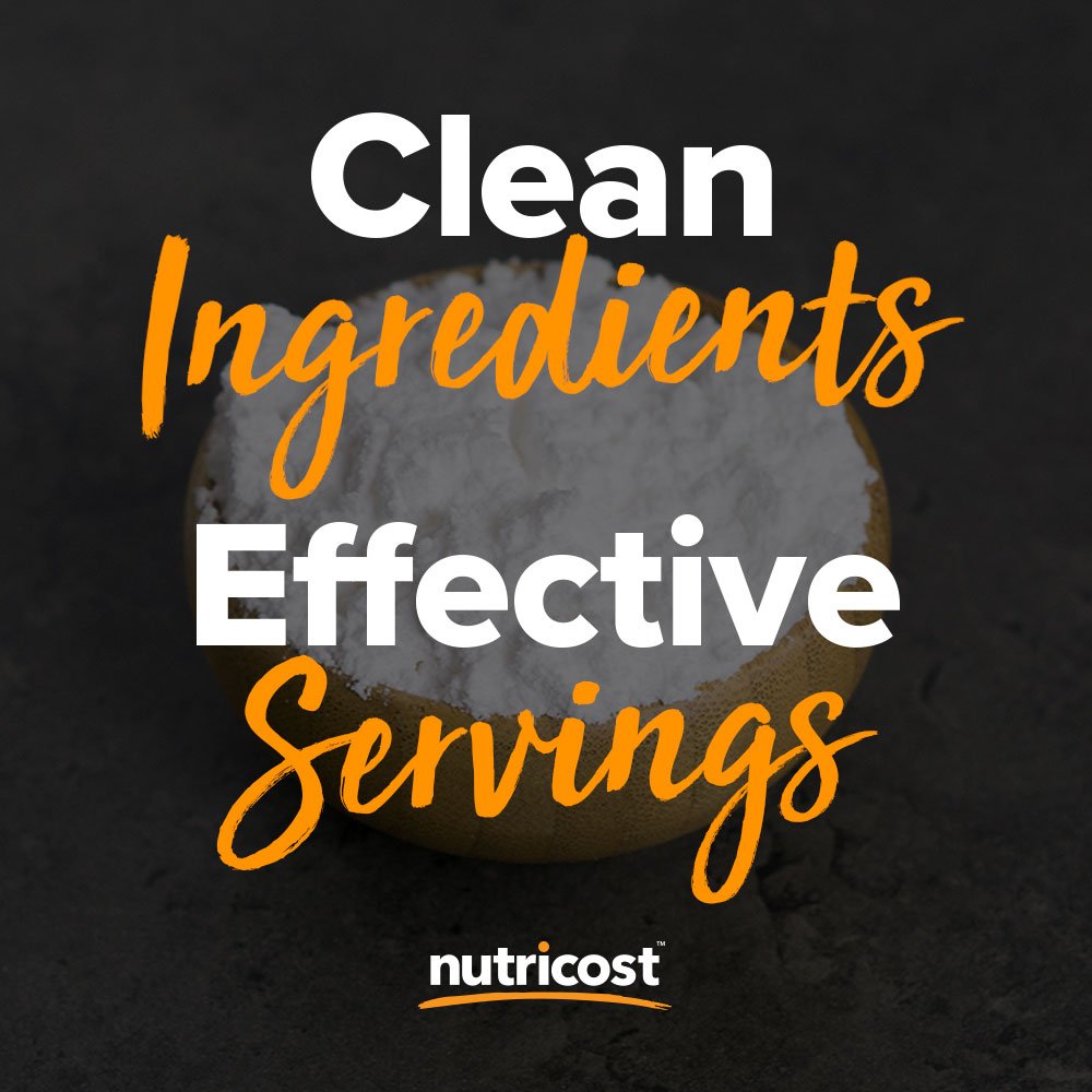 Nutricost L-Proline powder packaging displayed on counter