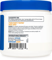 Side view of container emphasizes the 0.5 lb packaging