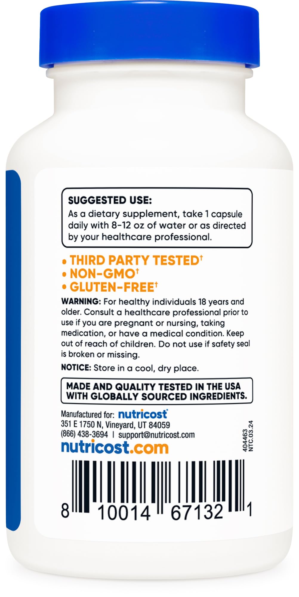 Nutricost L-Serine capsules arranged to emphasize vegan-friendly formula